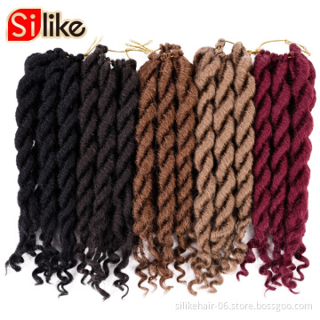 12 roots/pack Synthetic Hair Crochet Braids Goddess Fauxs Locs Crochet Braiding Hair Faux Locs crochet hair with Curly Ends